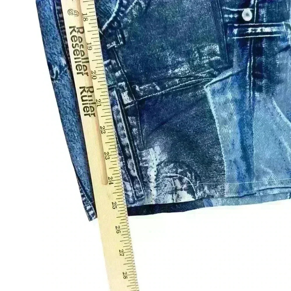 NWT Live 4 Truth Palazzo Straight Leg Print Maxi Pants Denim Design women Med. - Picture 9 of 13